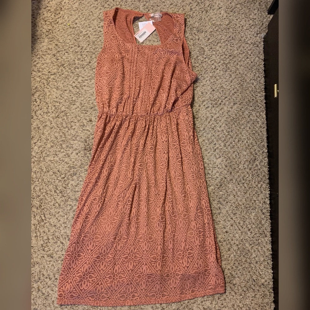 Just Fab Pink Lace Dress